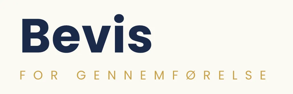 Udsnit af beviset: Bevis, for gennemførelse.