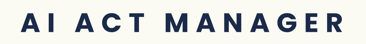 Udsnit af beviset: udstederens navn, AI ACT MANAGER, øverst på arket.